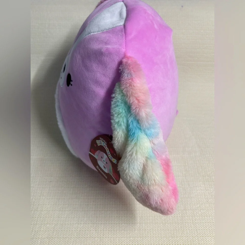 Squishmallows Pink and Multicolor Dog Plush